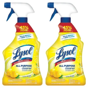 Lysol, All Purpose Cleaner, Spraying Bottles, Lemon Breeze Scent, 64Oz, Complete Clean,(2 pack)