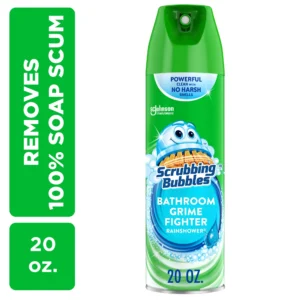 Scrubbing Bubbles Hard Surface Cleaner, Bathroom Grime Fighter Disinfectant Cleaner Aerosol, Rainshower, 20 oz, 1 Count